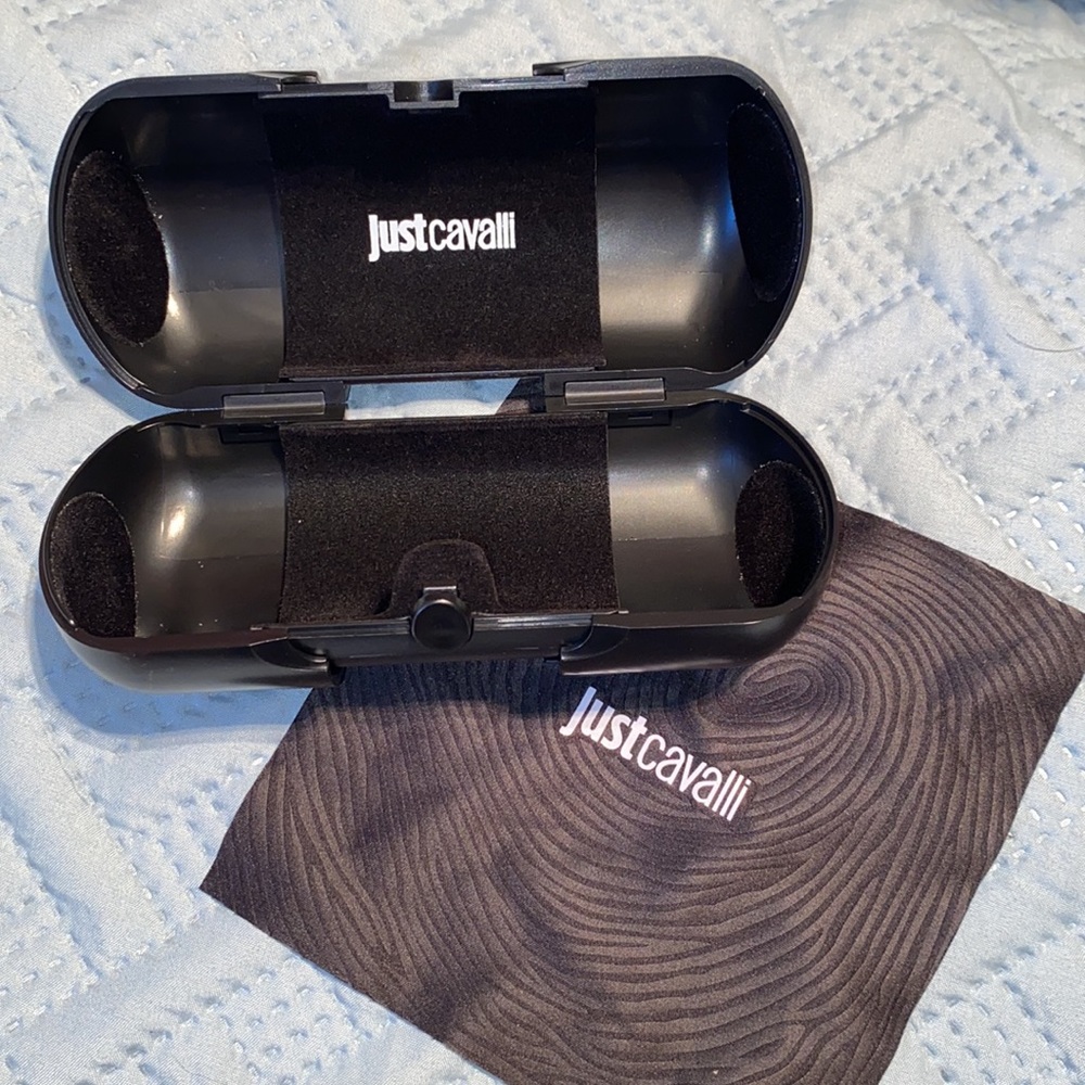 Compact transforming collapsible Hard black Sunglass eyeglass case